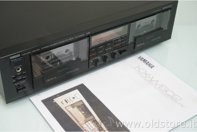 YAMAHA KX W602 DOPPIO TAPE DECK A CASSETTE USATO VINTAGE MANUALE